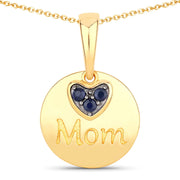 Bids.com 0.20 Carat Genuine Blue Sapphire .925 Sterling Silver Pendant Pendants