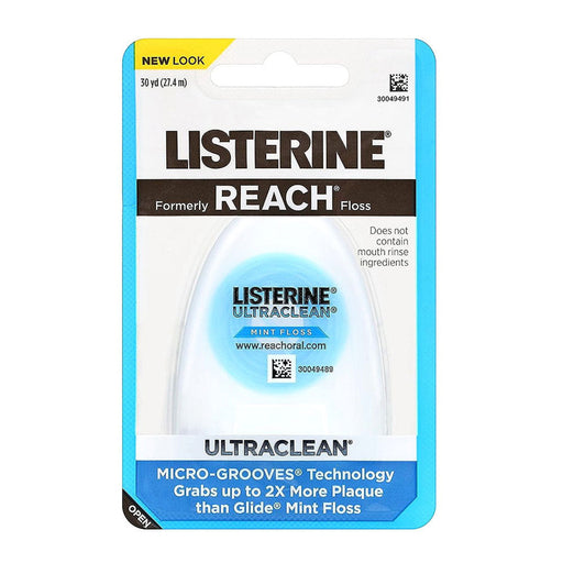Reach Reach Listerine Ultraclean 30 Yards Mint Dental Floss Personal Care