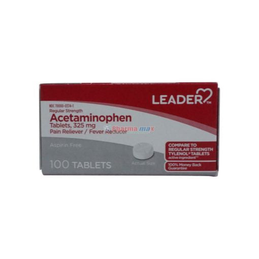 Perrigo Perrigo Leader Acetaminophen 325mg 100 Tablets Tablet Computers Dim Gray