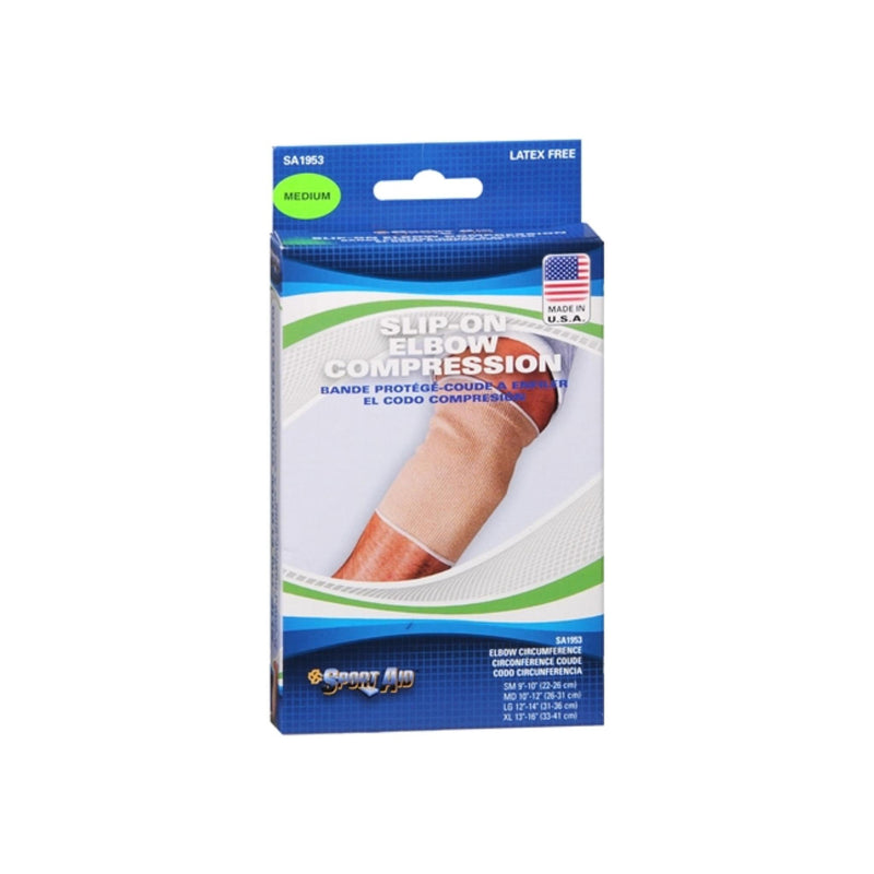 Sport Aid Sport Aid Slip-On Elbow Compression Support – Small (Beige) Plumbing Fittings & Supports