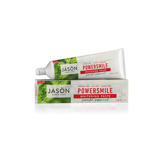 Jason Jason PowerSmile All Natural Whitening Toothpaste, Powerful Peppermint Toothpaste White Smoke