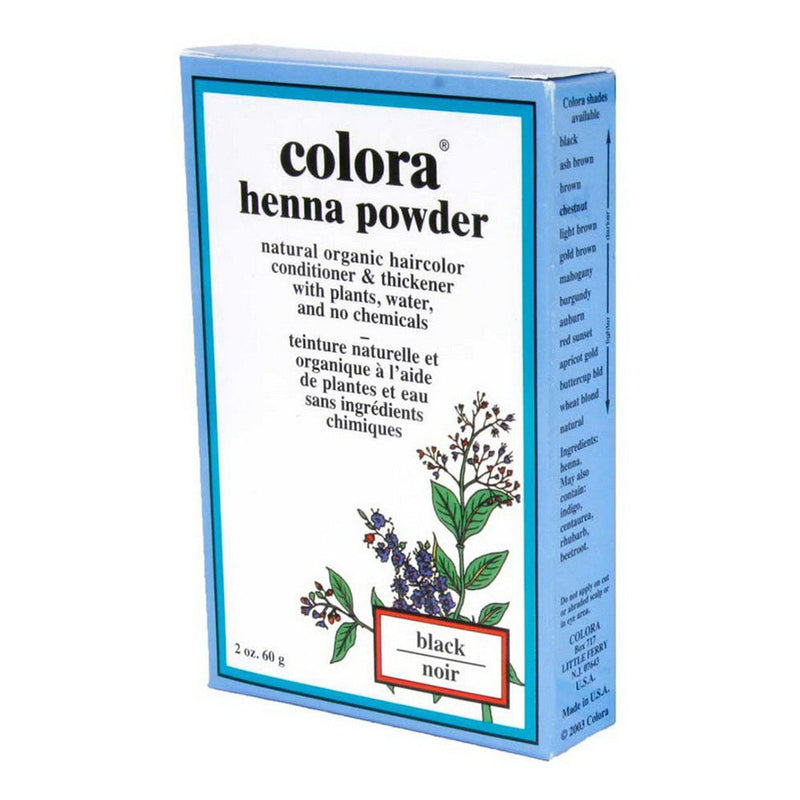 Colora Colora Henna Powder Hair Color Black, 2 Oz Hair Color