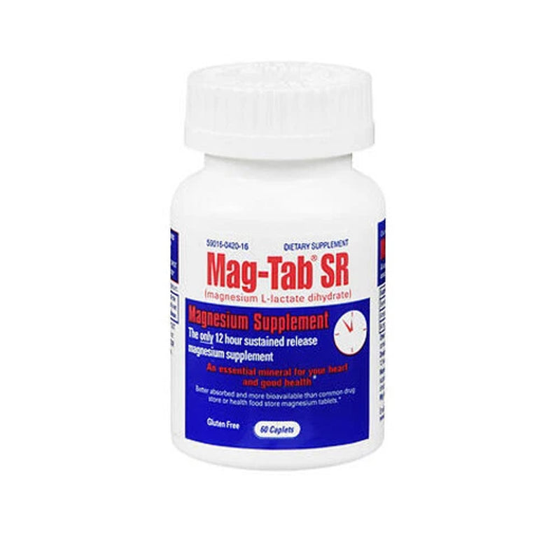 Mag-Tab Mag-Tab SR Magnesium Supplement - 60 Caplets Vitamins & Supplements White Smoke