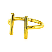 Bids.com 14k Yellow Gold Open Ring with Bars Rings