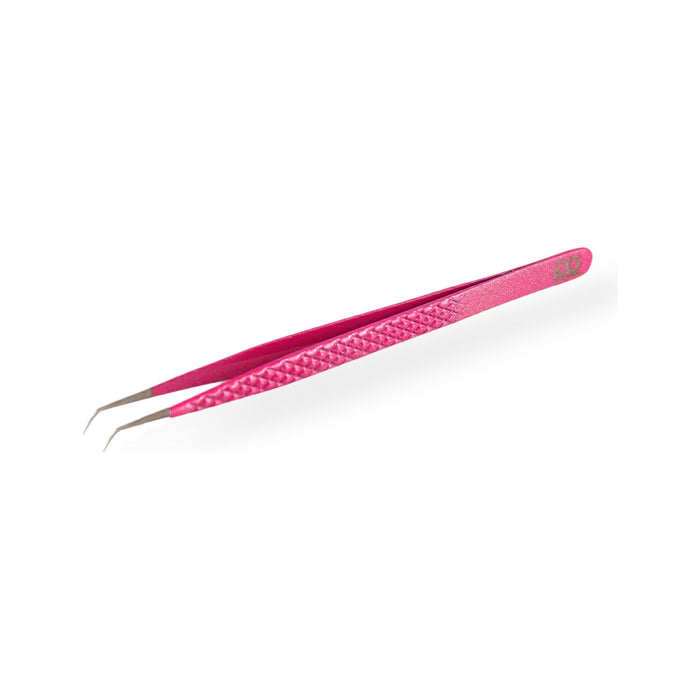 Non-Slip Pink Glitter Diamond Grip Tweezers