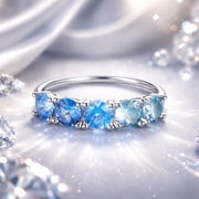 Bids.com 925 Sterling Silver Ring with White Gold Plating for Women, Size 6.0 Rings