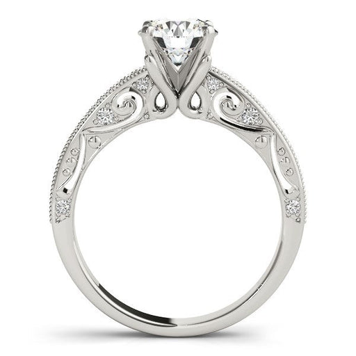 Bids.com 14k White Gold Antique Pronged Round Diamond Engagement Ring (1 1/8 cttw) Rings