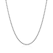 Bids.com 14k White Gold Bead Chain 1.5mm Necklaces