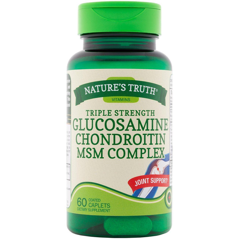 Nature's Truth Nature's Truth Triple Strength Glucosamine Chondroitin MSM & Turmeric Complex, 60 Coated Caplets Vitamins & Supplements