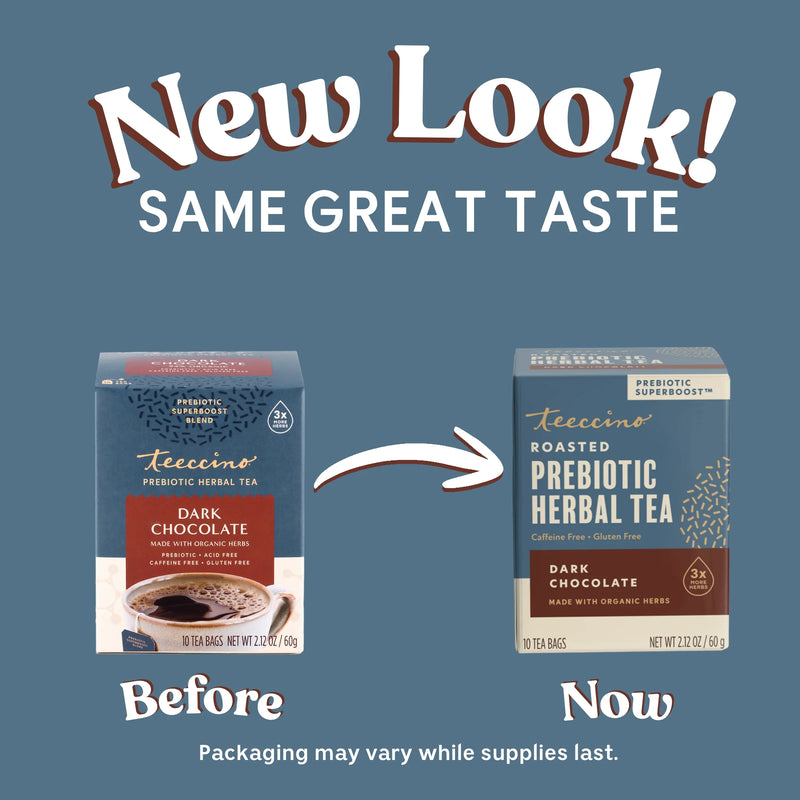 Teeccino Dark Chocolate Prebiotic SuperBoost Herbal Tea Herbal Tea