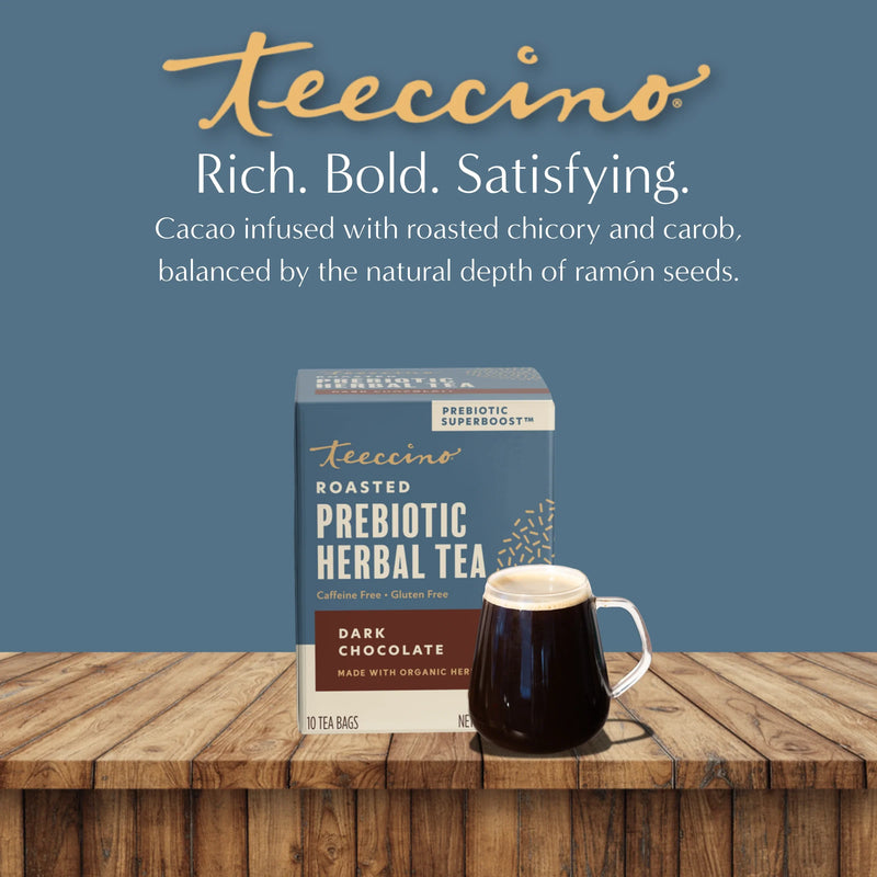 Teeccino Dark Chocolate Prebiotic SuperBoost Herbal Tea Herbal Tea