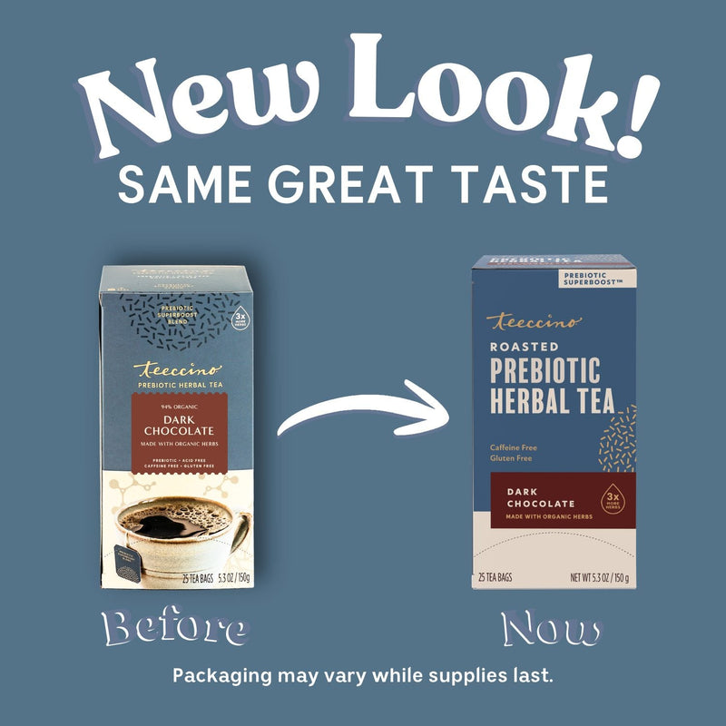 Teeccino Dark Chocolate Prebiotic SuperBoost Herbal Tea Herbal Tea