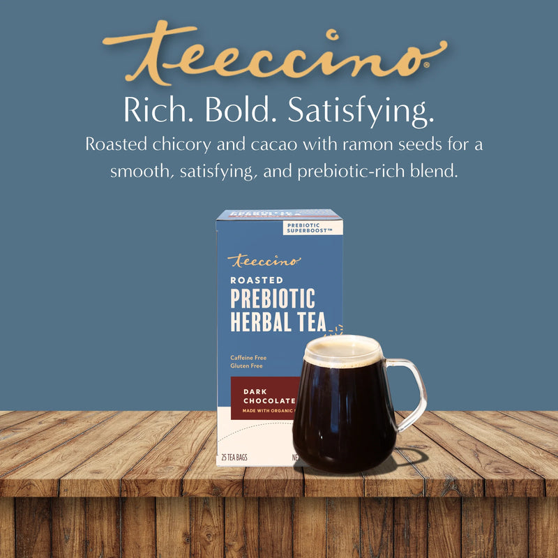 Teeccino Dark Chocolate Prebiotic SuperBoost Herbal Tea Herbal Tea