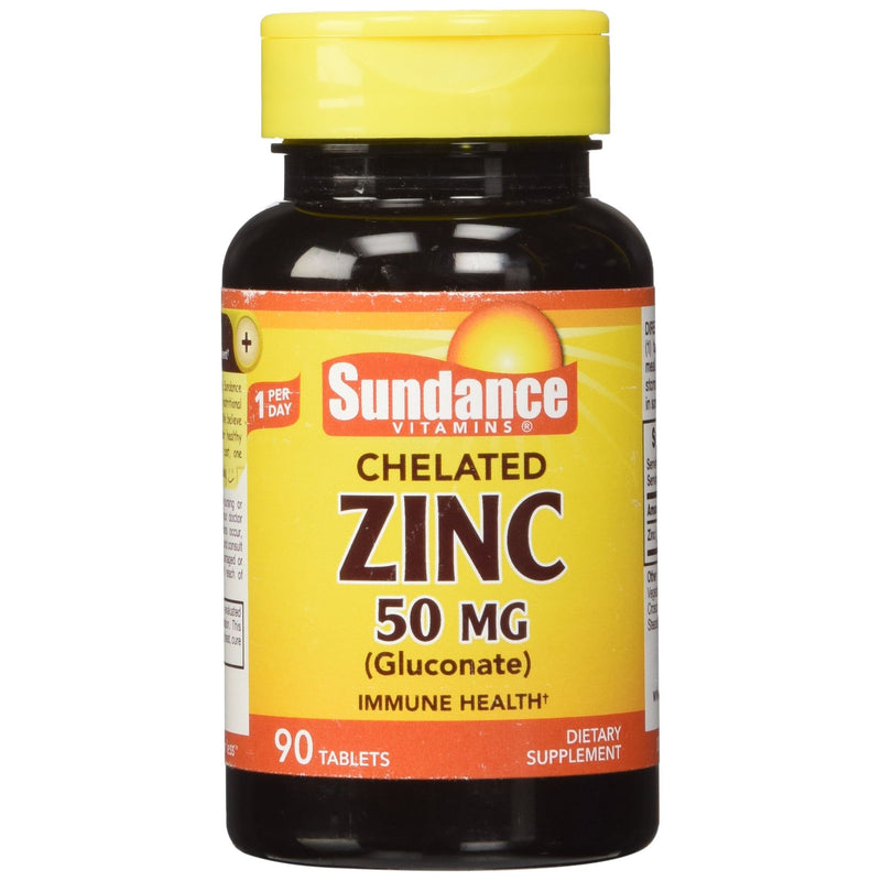 Sundance Sundance Vitamins 50 Mg Chelated Zinc Gluconate 90 Tablets Vitamins & Supplements