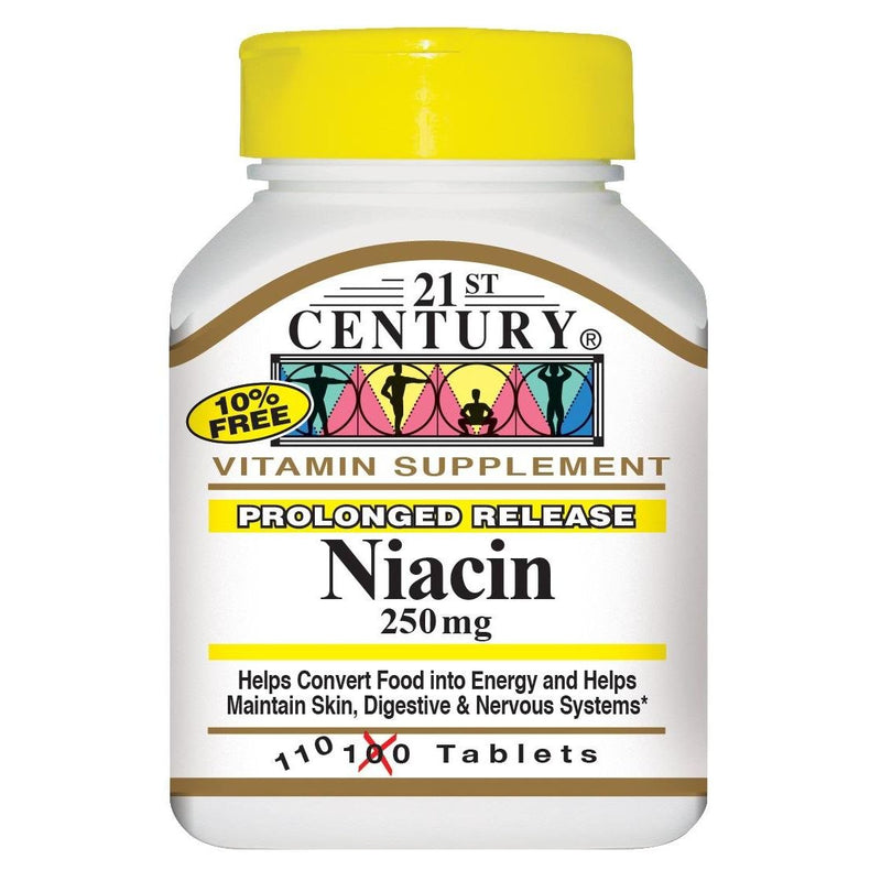 21st Century 21st Century® Niacin – Prolonged Release –  250 Mg Tablets Vitamins & Supplements