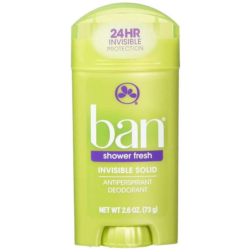 Ban Ban Antiperspirant Deodorant Invisible Solid Shower Fresh 2.6 Oz Deodorant