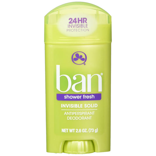 Ban Ban Antiperspirant Deodorant Invisible Solid Shower Fresh 2.6 Oz Deodorant