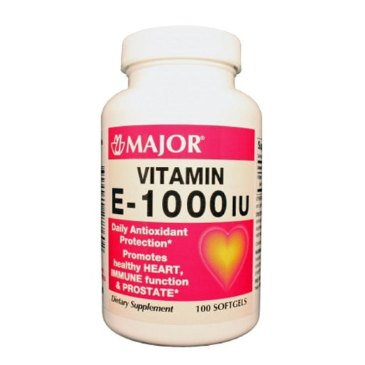Major Major Vitamin E Capsules 1000 IU Yellow Vitamins & Supplements