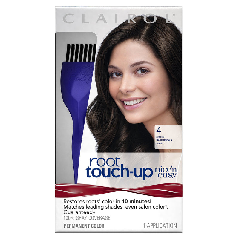 Nice N Easy Nice N Easy Root Touch-Up Permanent Color, Matches Dark Brown Shades 4 Hair Color White Smoke