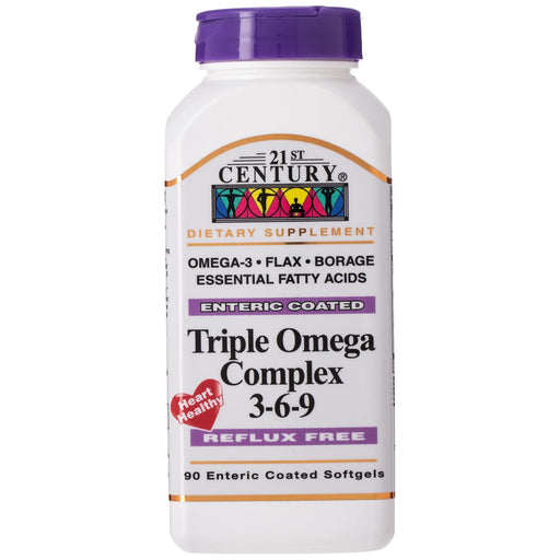21st Century 21st Century Enteric Coated Triple Omega Complex 3-6-9 Vitamins & Supplements