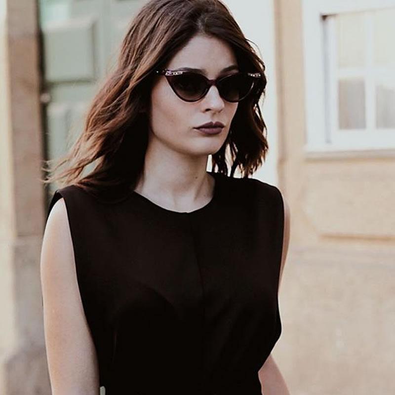 zeroUV Elegant 50s Vintage Womens Fashion Rhinestone Cat Eye Sunglasses 8433 Sunglasses
