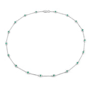 Bids.com 1.80 Carat Genuine Emerald .925 Sterling Silver Necklace Necklaces