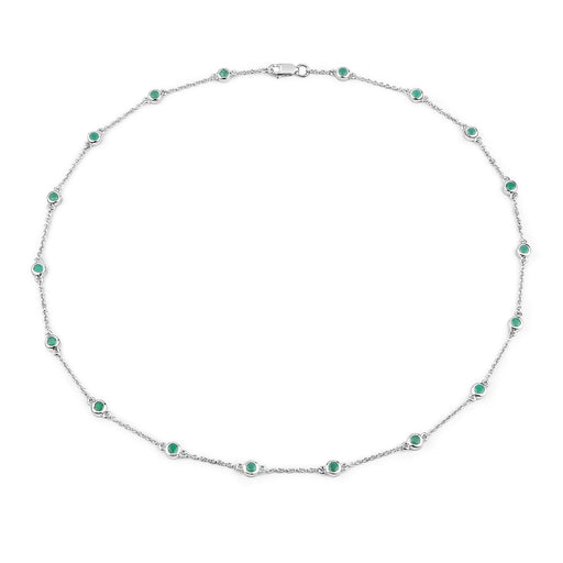 Bids.com 1.80 Carat Genuine Emerald .925 Sterling Silver Necklace Necklaces