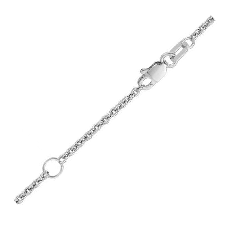 Bids.com Extendable Cable Chain in 18k White Gold (1.80 mm) Necklaces