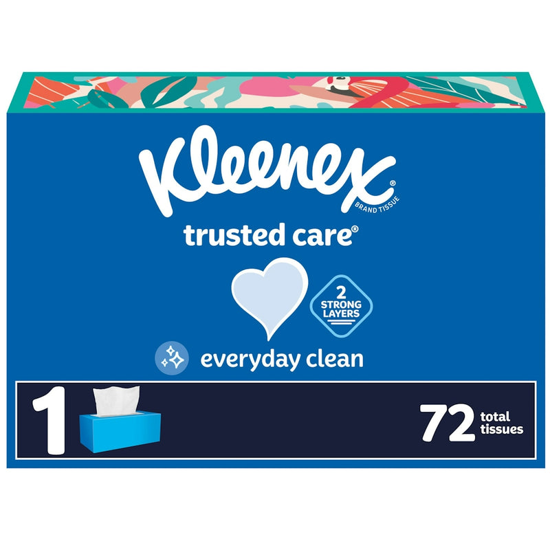 Kleenex Kleenex® Trusted Care® 2-Ply Facial Tissue Rectangular Box, 72 Tissues Facial Tissues Dark Cyan