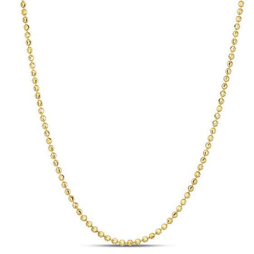 Bids.com Moon Cut Bead Chain in 14k Yellow Gold (2.00 mm) Necklaces