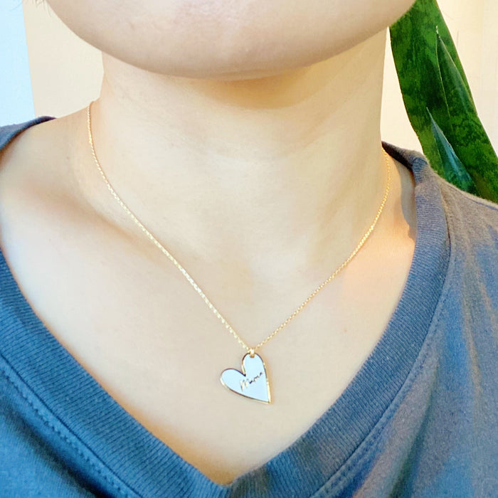 Mama Heart Drop Necklace