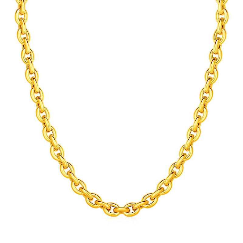 Bids.com 14k Yellow Gold Polished Oval Link Necklace Necklaces