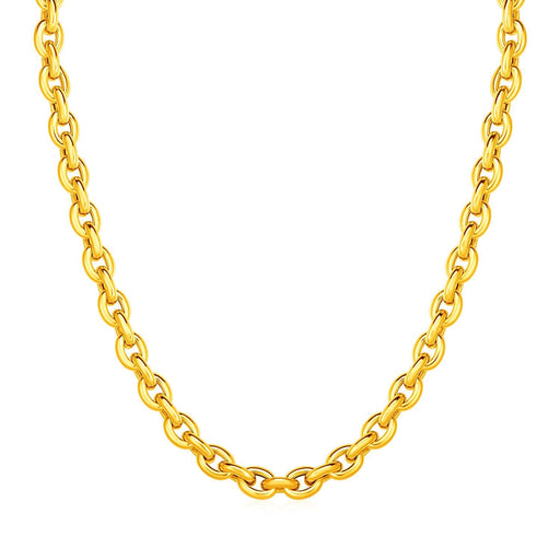 Bids.com 14k Yellow Gold Polished Oval Link Necklace Necklaces