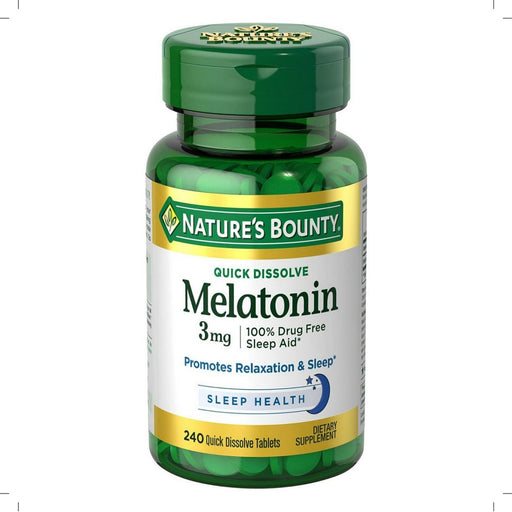 Nature's Bounty Nature's Bounty Melatonin, 3 Mg, Quick Dissolve Tablets Vitamins & Supplements
