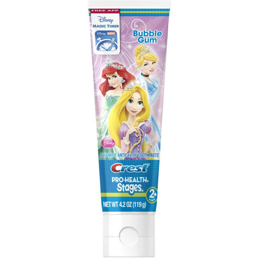 Crest Crest Oral-B Stages Toothpaste, Disney Princess Bubble Gum - Fluoride Anticavity Toothpaste