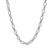 Bids.com 4.6mm 14k White Gold Oval Rolo Chain Necklaces