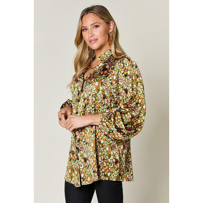 Printed Long Sleeve Blouse