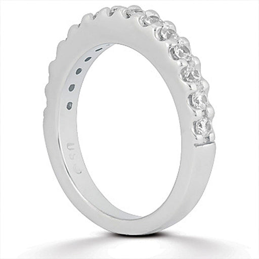 Bids.com 14k White Gold Shared Prong Diamond Wedding Ring Band Rings