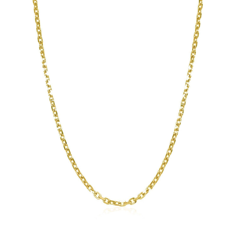 Bids.com 18k Yellow Gold Diamond Cut Cable Link Chain (1.90 mm) Necklaces