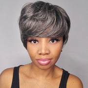 Mill's Beauty Supply Lumiere Hair Pixie Cut Short Straight Human Hair Wigs