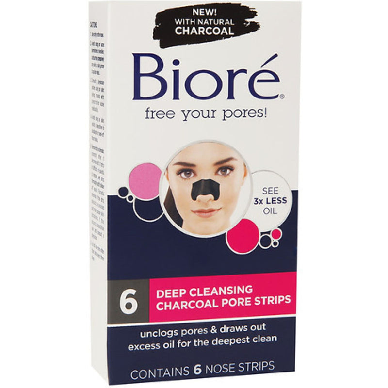 Biore Biore Pore Strips, Deep Cleansing, Charcoal, Oil Control Skin Care