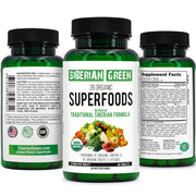 SiberianGreen.com 28 Organic Superfood Tablets – Essential Greens, Fruits & Veggies Herbs White Smoke