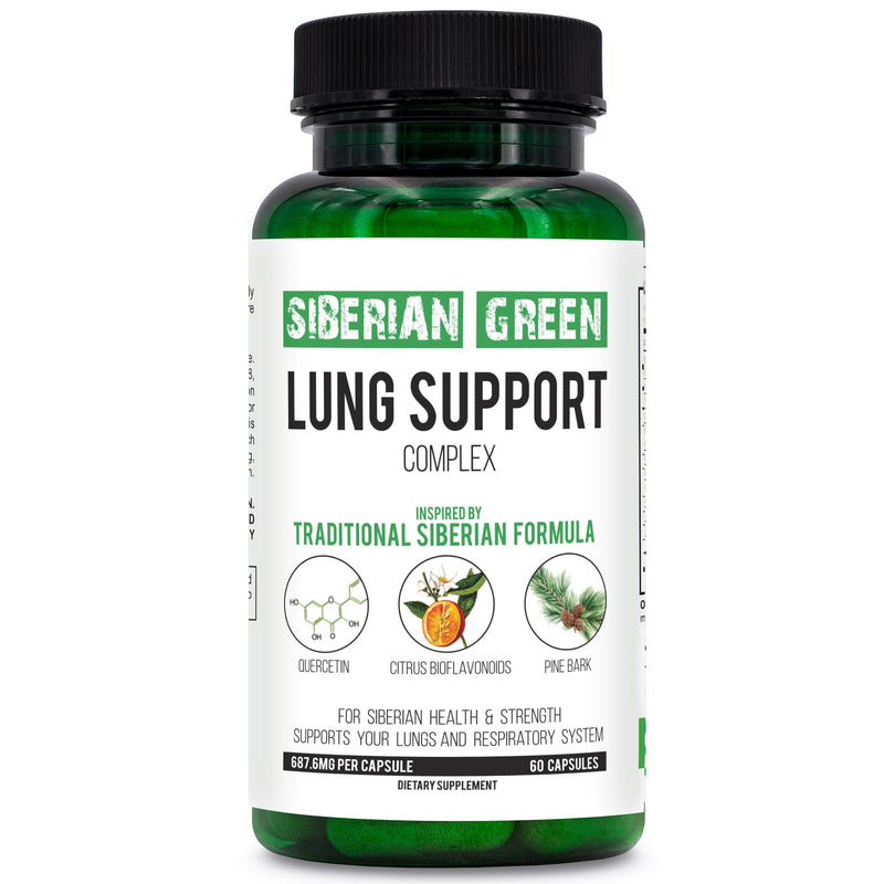 SiberianGreen.com Herbal Lung Support – Quercetin, Pine Bark, Citrus Bioflavonoids | 60 Capsules by Siberian Green Herbs White Smoke