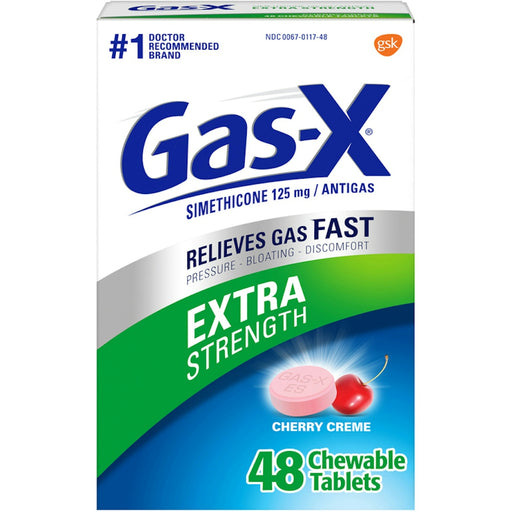 Gas-X Gas-X Antigas, Extra Strength, 125 Mg, Chewable Tablets, Cherry Creme Health & Beauty