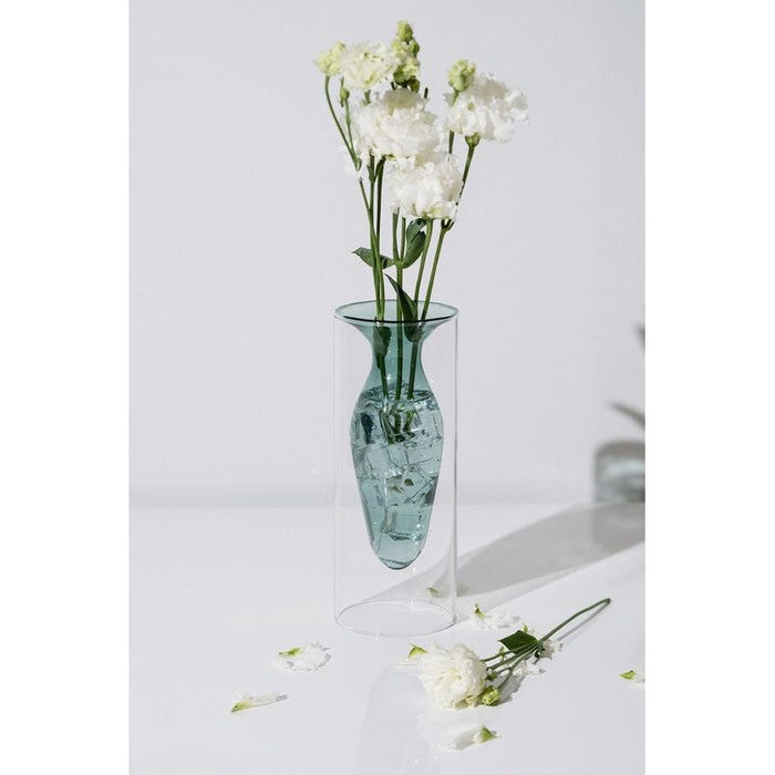 Double Layer Transparent Glass Vase 3 pcs/set