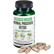 SiberianGreen.com Herbal Prostate Detox Siberian Green 60 Caps – Saw Palmetto Burdock Pumpkin Herbs White Smoke