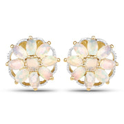 Bids.com 14K Yellow Gold Plated 2.70 Carat Genuine Ethiopian Opal .925 Sterling Silver Earrings Earrings