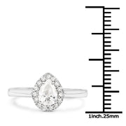 Bids.com 14K White Gold 0.64 Carat Genuine White Diamond Ring Rings