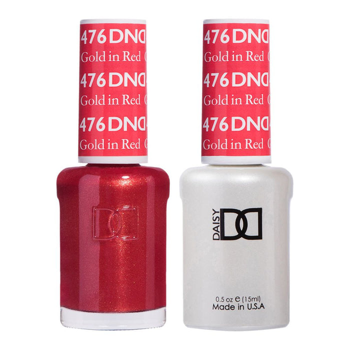 DND - Gold In Red #476 - DND Gel Duo 0.5oz