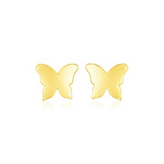 Bids.com 14k Yellow Gold Polished Butterfly Earrings Earrings